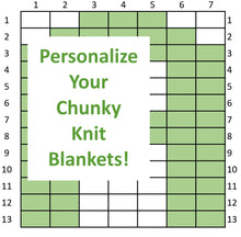 Load image into Gallery viewer, Personalize your Chunky Knit Blankets - Complete Graph Kit  NO LOOM INCLUDED - NO VIDEOS
