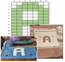 Load image into Gallery viewer, Personalize your Chunky Knit Blankets - Complete Graph Kit  NO LOOM INCLUDED - NO VIDEOS
