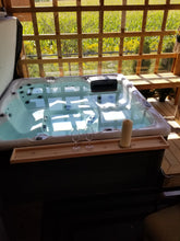 Load image into Gallery viewer, Hot Tub Table - Longest Size in inventory - Uppercase Designs in Wood - 1-888-860-7735
